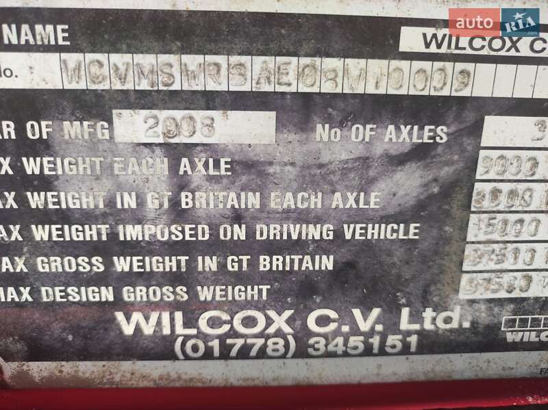 Самосвал полуприцеп Wilcox Tipper LTD 2008 в Умани