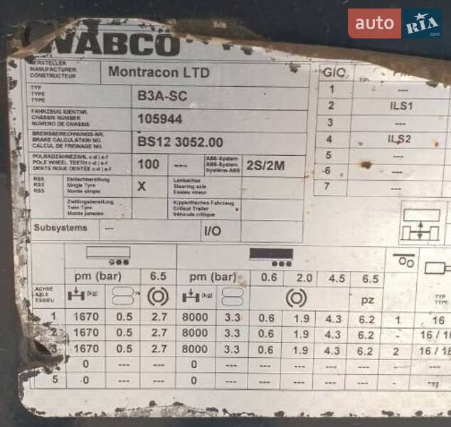 Самосвал полуприцеп Wilcox Tipper LTD 2012 в Тернополе