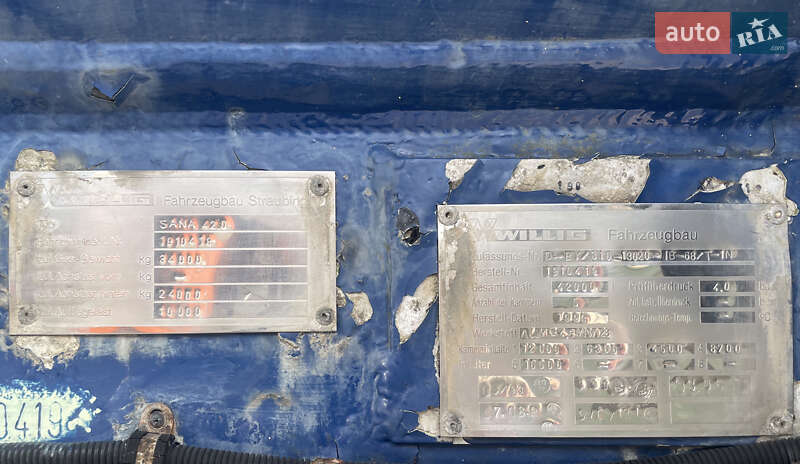 Цистерна полуприцеп Willig Sana 1993 в Львове