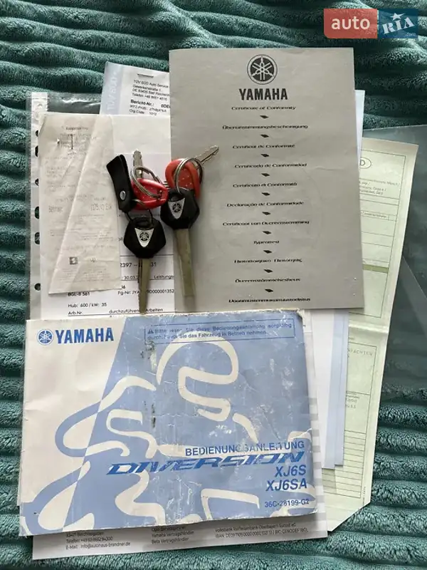 Мотоцикл Спорт-туризм Yamaha XJ6 Diversion 2012 в Киеве документ 2 фото Мотоцикл Спорт-туризм Yamaha XJ6 Diversion 2012 в Киеве документ