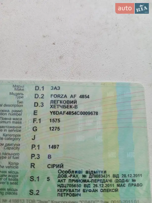 ЗАЗ Forza 2011