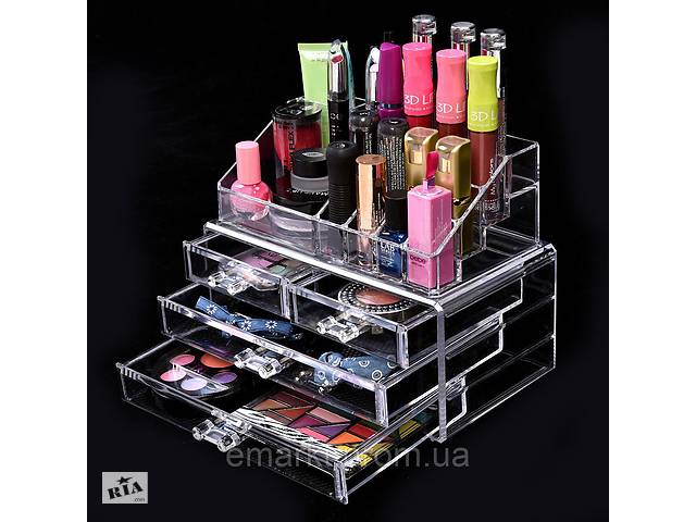 Настольный органайзер для косметики Cosmetic Organizer Makeup Container Storage Box 4 Drawer