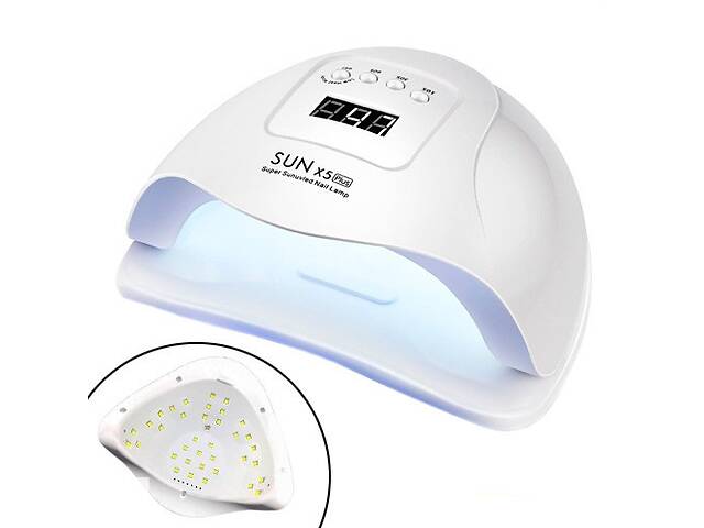 УФ-лампа для сушки, наращивания гелевых ногтей SUN X5 Plus LED+UV 80Вт