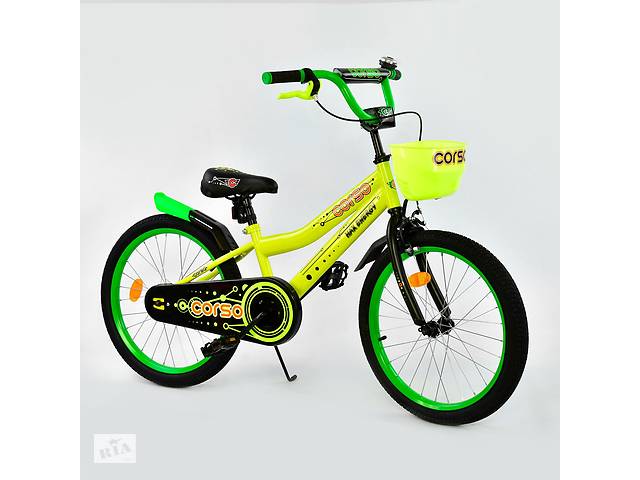 Велосипед 20" дюймов 2-х колёсный R-20125 "CORSO", ручной тормоз, звоночек, корзинка- объявление о продаже в Дубно Велосипед 20" дюймов 2-х колёсный R-20125 "CORSO", ручной тормоз, звоночек, корзинка- объявление о продаже в Дубно