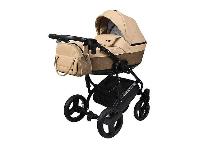 Детская коляска 2 в 1 Angelina Cross Space бежевая с узором color 50