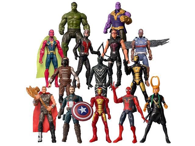 Набор фигурок 14в1 Мстители, 17 см - Marvel, Avengers, action figures