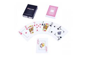 Пластикові карти покеру PlayGame Poker Club IG-6010, 54 шт. (Червоний)