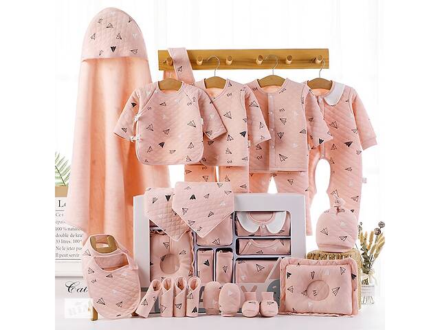 Подарочный набор одежды 22 в 1 CuteBaby для новорожденной девочки 0-9 месяца Розовый (LP677H)