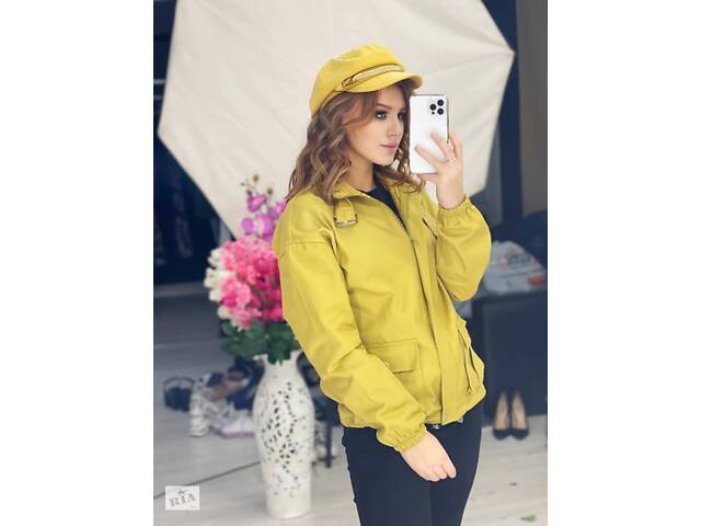 Женская куртка джинсовая горчица SKL11-289872