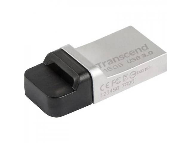 Флешка Transcend 16GB JetFlash OTG 880 Metal Silver USB 3.0 (TS16GJF880S)