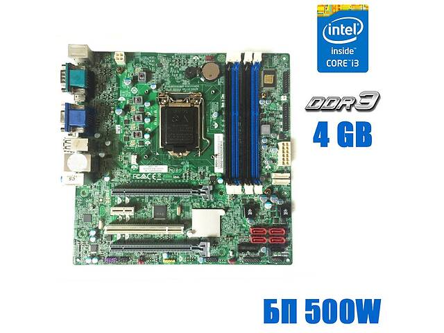 Комплект: материнская плата Acer B85H3-AM + Intel Core i3-4160 (2 (4) ядра по 3.6 GHz) + 4 GB DDR3 + 500W