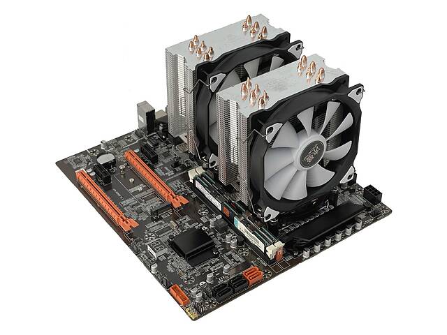 Комплект: материнская плата X79-SERVER / 2x Intel Xeon E5-2680 v2 (10 (20) ядер по 2.8 - 3.6 GHz) / 16 GB DDR3 / 2x К...