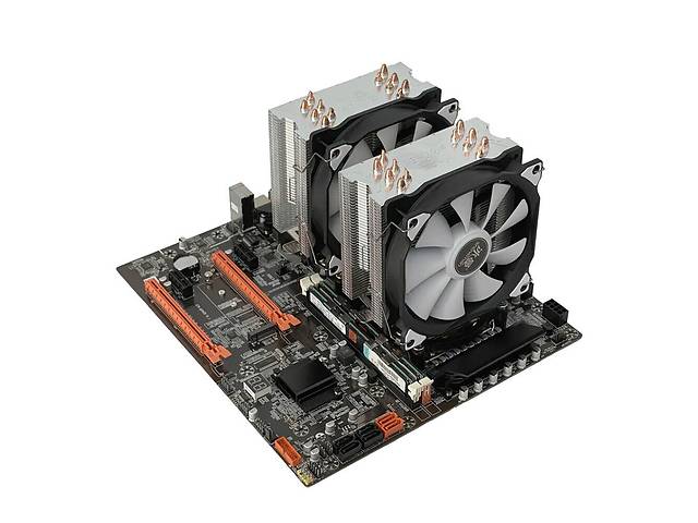 Комплект: материнская плата X79-SERVER / Intel Xeon E5-2697 v2 (12 (24) ядра по 2.7 - 3.5 GHz) / 16 GB DDR3 / 2x Куле...