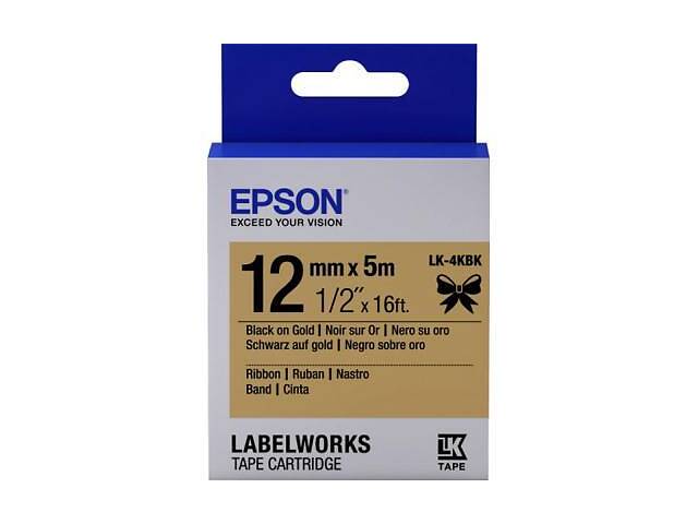 Этикет-лента Epson Labelworks LK-4KBK Blk/Gold (C53S654001)