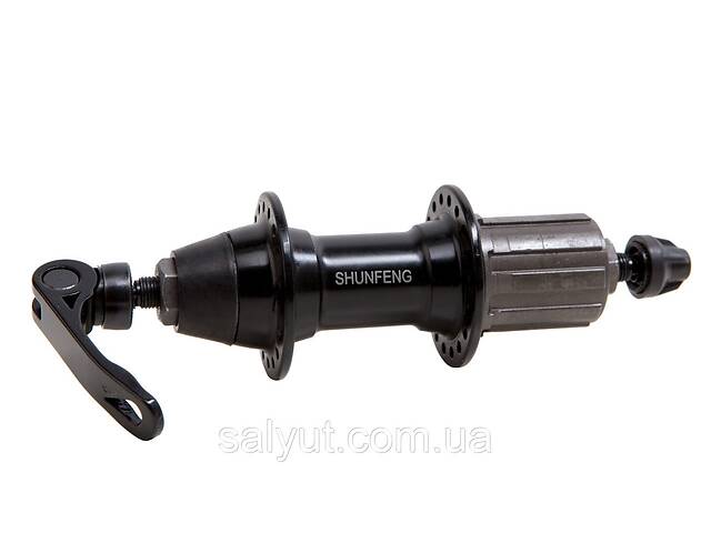 Втулка задняя AL 36H Vbr SHUNFENG SF-A231R черн. с эксцентр. под кассету 8-9-10