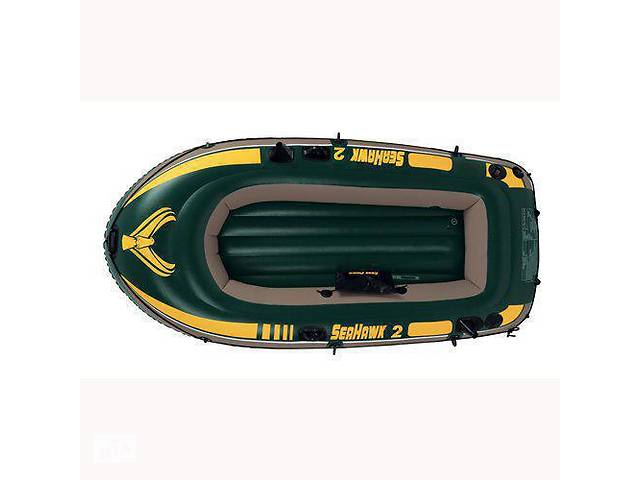 Лодка надувная Intex 68349 Seahawkна на 3 человека Зеленый (68349_int)