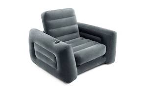 Надувное кресло кровать Intex 66551 NP 117х224х66 см Черное
