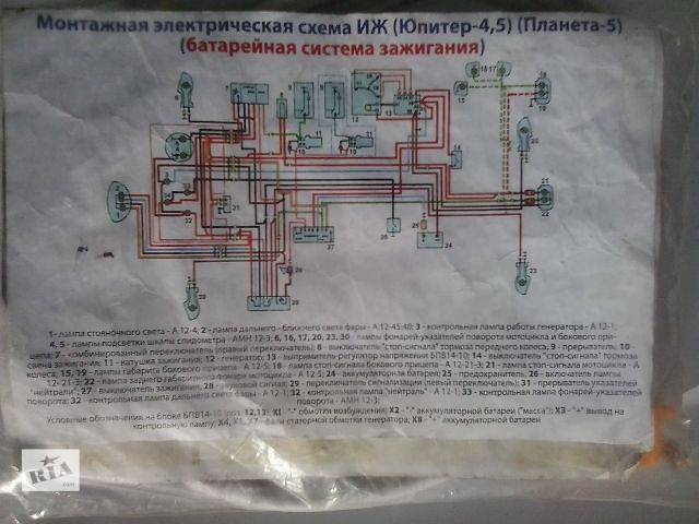 схема москвич 412 иж электропроводки