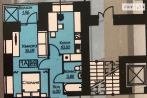 Продается 1-комнатная квартира 46 кв. м в Тернополе