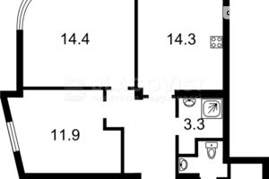Продается 2-комнатная квартира 63 кв. м в Киеве