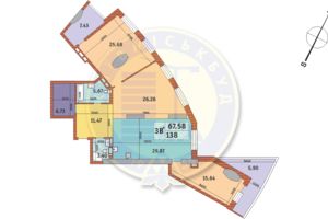 Продается 3-комнатная квартира 138 кв. м в Киеве