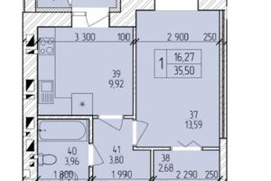 Продається 1-кімнатна квартира 35.5 кв. м у Хмельницькому