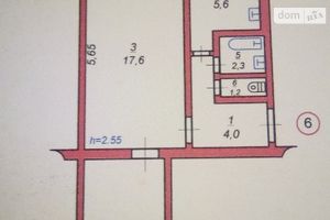 Продается 2-комнатная квартира 46 кв. м в Жидачове_