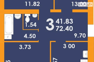 Продается 3-комнатная квартира 72.4 кв. м в Запорожье