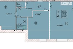 Продается 2-комнатная квартира 80.84 кв. м в Тернополе