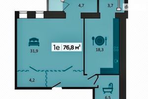 Продается 2-комнатная квартира 81 кв. м в Днепре