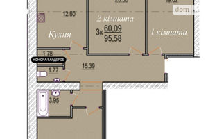 Продается 3-комнатная квартира 107.6 кв. м в Виннице