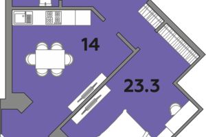 Продается 1-комнатная квартира 43.2 кв. м в Луцке