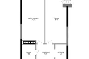 Продается 2-комнатная квартира 119.36 кв. м в Киеве
