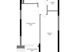 Продается 2-комнатная квартира 84.62 кв. м в Киеве