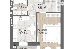 Продается 1-комнатная квартира 40.47 кв. м в Одессе