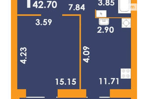 Продается 2-комнатная квартира 57.7 кв. м в Запорожье